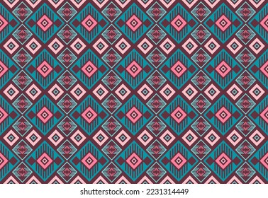 Mexican american indian pattern tribal ethnic motifs geometric seamless background. Trendy native american tribal motifs textile print ethnic traditional design. Mexican folk fashion.