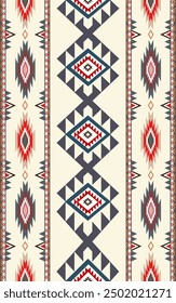 Mexican american indian pattern tribal ethnic motifs geometric vector background. Chic native american tribal motifs clothing fabric ethnic traditional design. Mexican folk fashion.