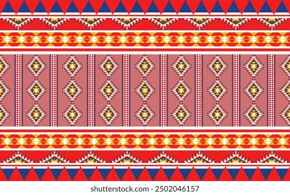 Mexican american indian pattern tribal ethnic motifs geometric vector background. Chic native american tribal motifs clothing fabric ethnic traditional design. Mexican folk fashion.