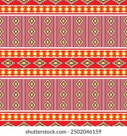 Mexican american indian pattern tribal ethnic motifs geometric vector background. Chic native american tribal motifs clothing fabric ethnic traditional design. Mexican folk fashion.