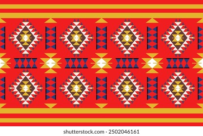 Mexican american indian pattern tribal ethnic motifs geometric vector background. Chic native american tribal motifs clothing fabric ethnic traditional design. Mexican folk fashion.