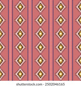 Mexican american indian pattern tribal ethnic motifs geometric vector background. Chic native american tribal motifs clothing fabric ethnic traditional design. Mexican folk fashion.