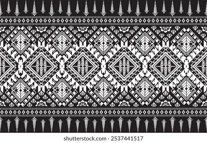 Mexican american indian pattern tribal ethnic motifs geometric seamless background.