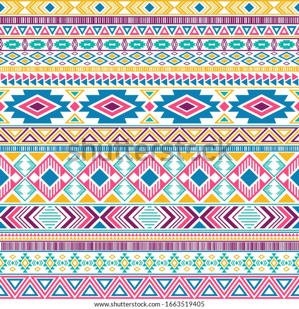 Mexican American Indian Pattern Tribal Ethnic Stock Vector (Royalty ...