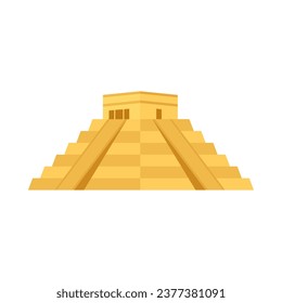 mexican aztec pyramid vector isolated