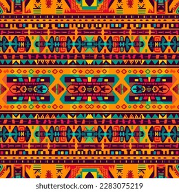 Mexican Aztec seamless pattern. Abstract traditional folk old ancient antique tribal ethnic graphic line. Ornate elegant luxury vintage retro modern minimal style for texture textile fabric wallpaper.