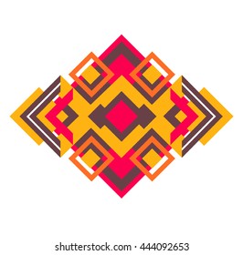 Mexican and Aztec tribal ornament. Native American Indian ornament. Aztec ethnic print for fashion, clothes, embroidery. Vector illustration.