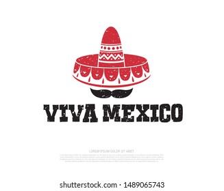 Mexican banner layout design. Viva Mexico holiday, vector illustration