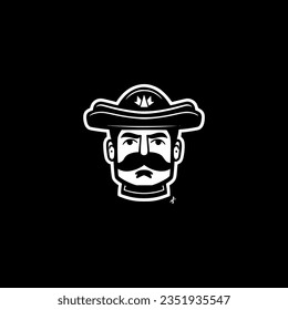 Mexican | Black and White Vector illustration