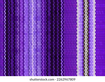 Mexican blanket stripes seamless pattern. Violet ethnic mexican poncho