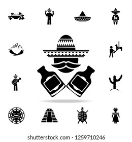 mexican with bottles icon. Detailed set of elements Mexico culture icons. Premium graphic design. One of the collection icons for websites, web design, mobile app