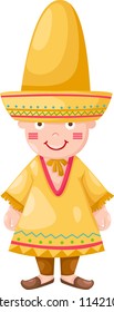 mexican boy Illustration vector