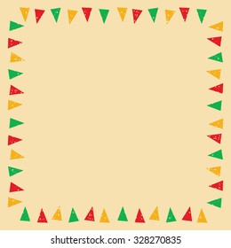 Mexican bunting border, vector illustration