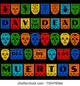 Mexican bunting for Day of the Dead (Dia de los Muertos)