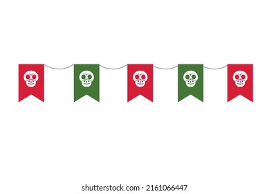 Mexican Bunting Festive Icon Flat