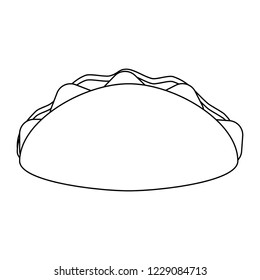 Mexican burrito food black and white