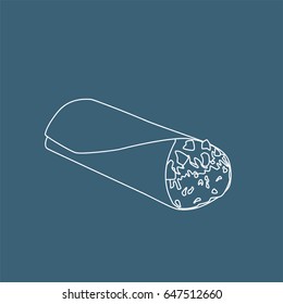 Mexican burrito icon, vector illustration design. Fast food collection.