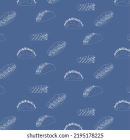 mexican burritos and tacos pattern background