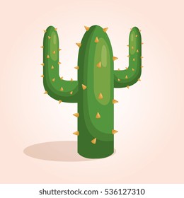 mexican cactus character icon