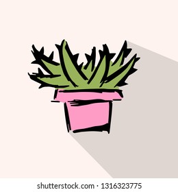 Mexican Cactus Icon with Color. Vector Illustration for Graphic Design, Template, Background, Business, Shirt, and More. 