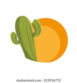 mexican cactus isolated icon