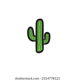 Mexican cactus isolated on white background,vector illustration eps10