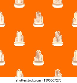 Mexican cactus pattern vector orange for any web design best