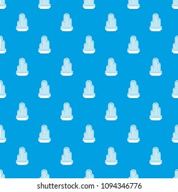 Mexican cactus pattern vector seamless blue repeat for any use