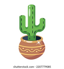 A Mexican Cactus Plant, Saguaro Cactus Flat Icon