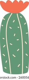 Mexican cactus plant vector illustration