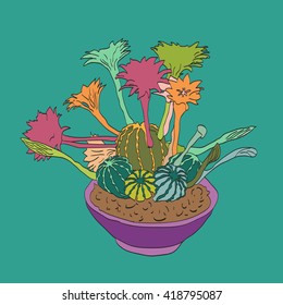 Mexican cactus print
