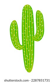 Mexican cactus. Traditional holiday item. Stylized illustration for celebration Cinco de Mayo.