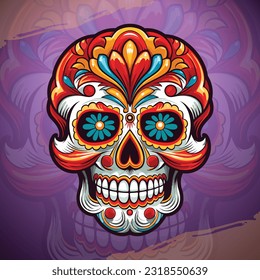 Mexican Calavera: Gaming Design Vector with Esport Team Illustration for Logo and Badge