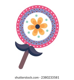 Mexican candy icon in flat style 