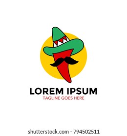 mexican cartoon character logo. vector. editable