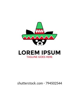 mexican cartoon character logo. vector. editable