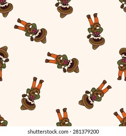 Mexican , cartoon seamless pattern background