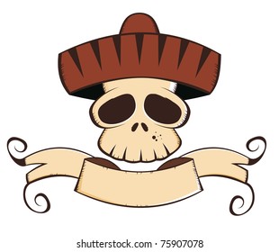 mexican cartoon skull