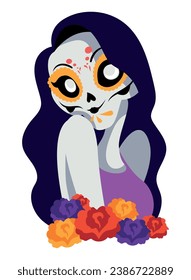 mexican catrina illustration vector isolated vector isolated