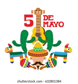 Mexican celebration commemorating the 5 of may