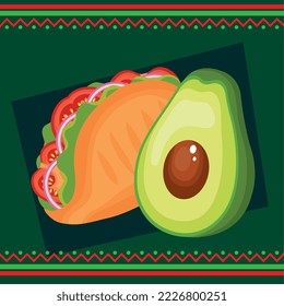 mexican celebration with food poster