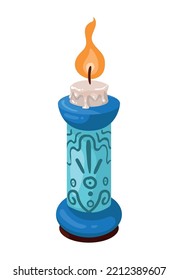 mexican chandelier with candle icon isolated