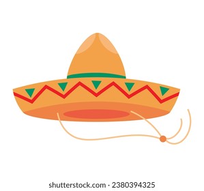 mexican charro sombrero design illustration