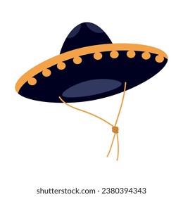 mexican charro sombrero illustration vector