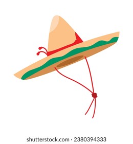 mexican charro sombrero traditional illustration