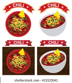 mexican chili con carne bowl illustration vector text is outline version 10 svg