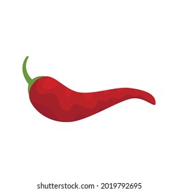 Mexican chili pepper icon. Flat illustration of mexican chili pepper vector icon isolated on white background