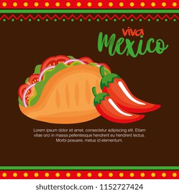 mexican chili pepper with taco