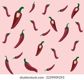 Mexican chilies. Mexican food vector. Best Mexican Dishes. Latin american food illustration.