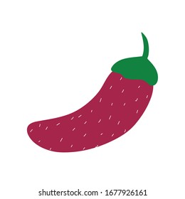 Mexican chilli flat style icon design, Mexico culture tourism landmark latin and party theme Vector illustration